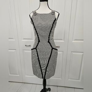 NWT Eva Franco size 2 black sheath dress